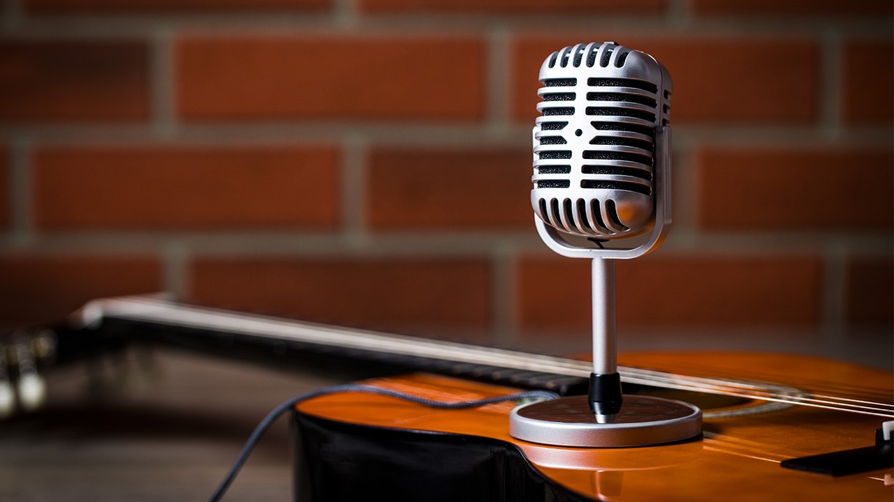 Guitar and Microphone for Live Streaming
